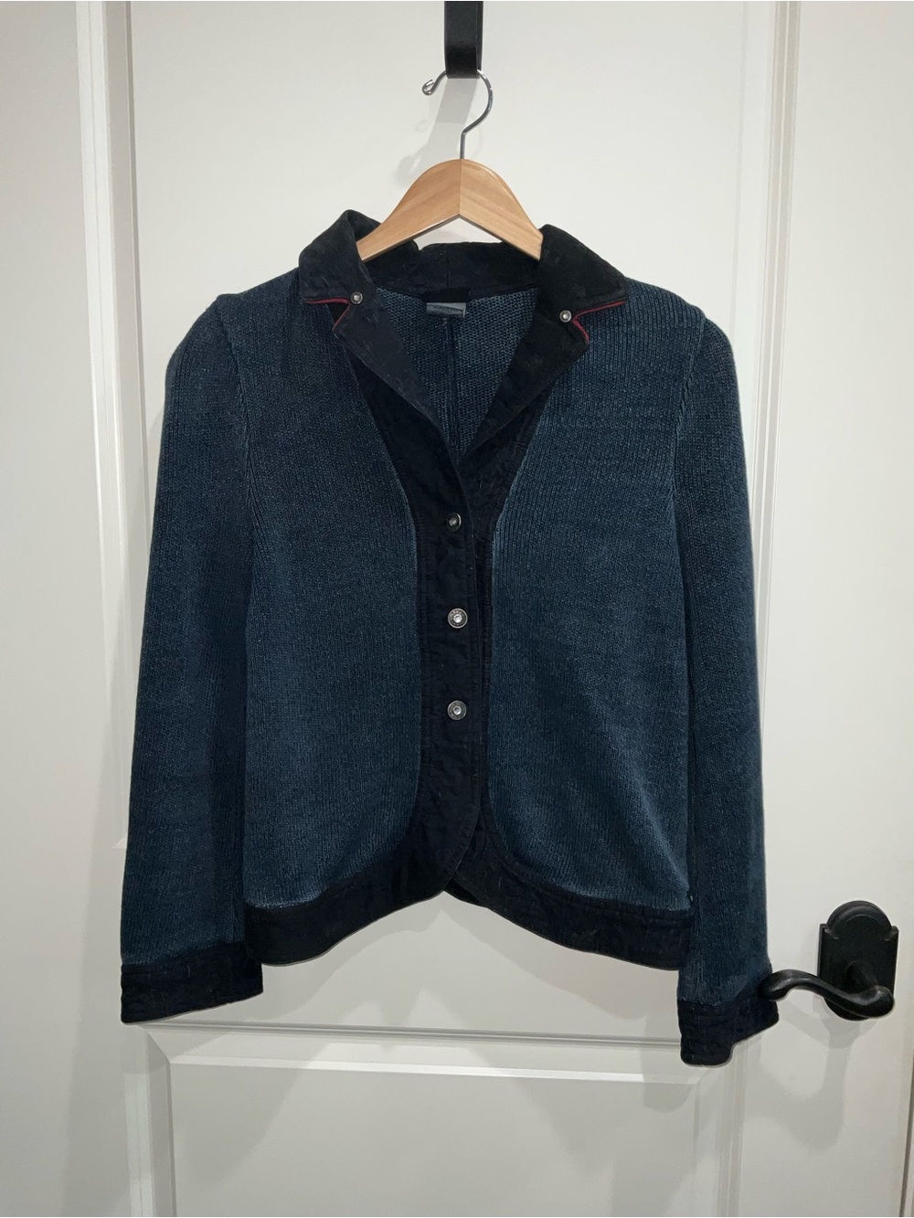 Blue Willi's Navy and Black Button-Front Jacket